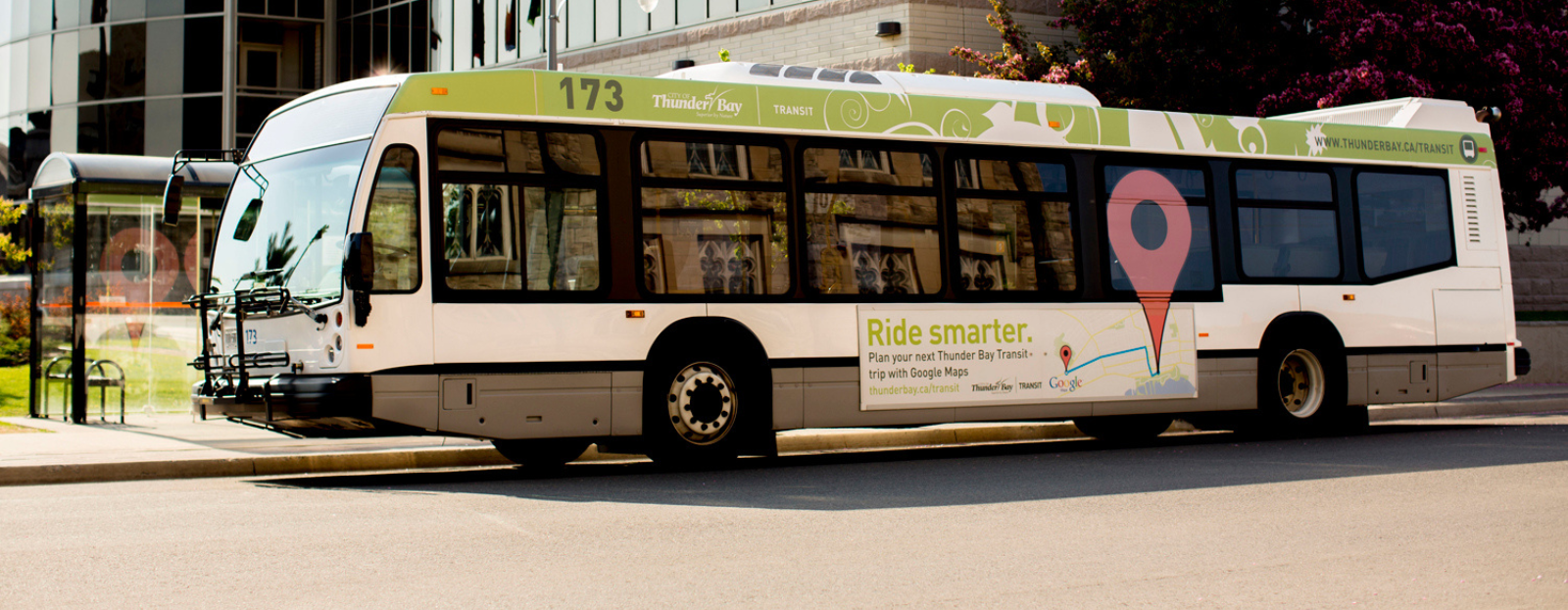 Transit bus outsie city hall