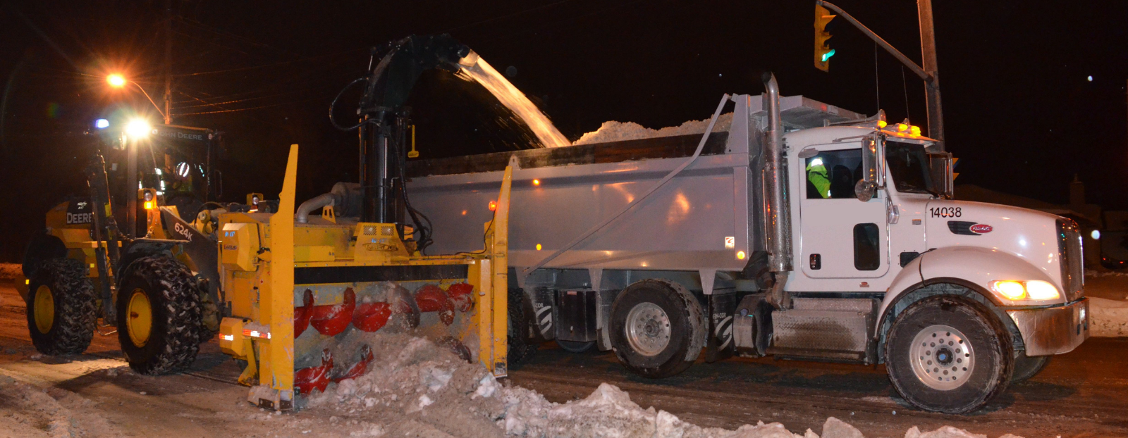 Heavy Equipment removing snow