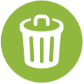 waste icon with trash bin