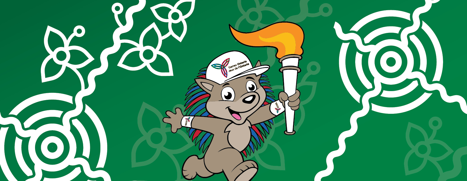 Graphic image with Pachi - the Winter Games Mascot