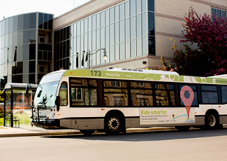 Thunder Bay Transit Bus in front of City Hall