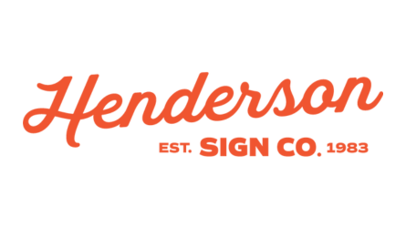 Sign sponsor Henderson Sign Co