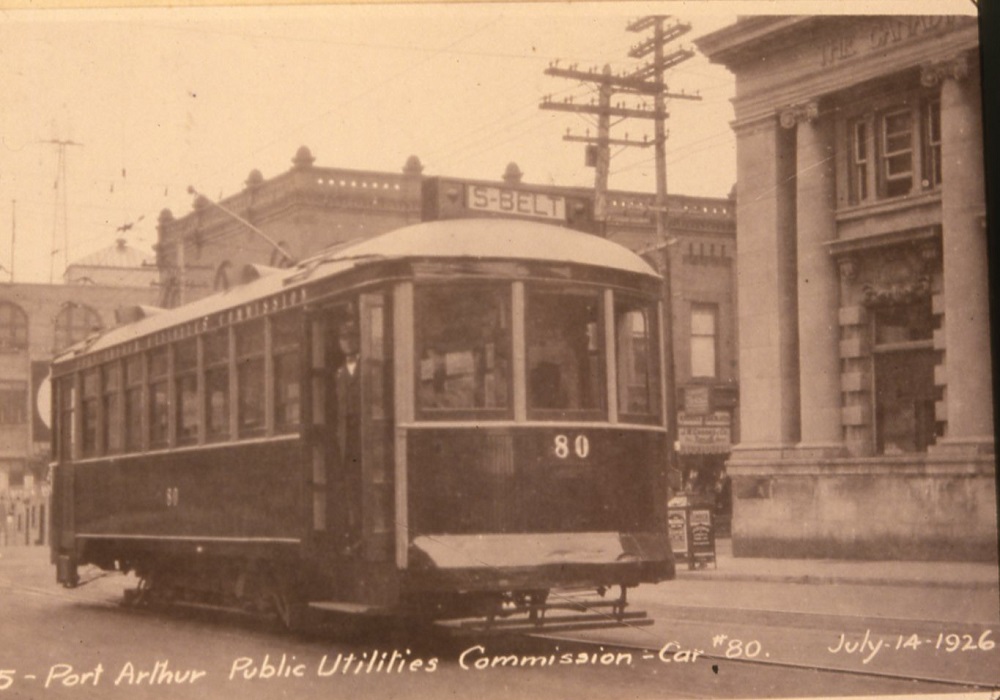 a Port Arthur streetcar.