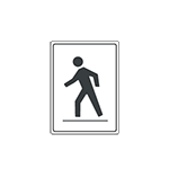 Graphic of pedestrian sign
