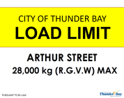 Graphic of MTO signage found on Designated Truck Route