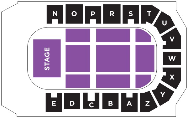 Concert seating layout map 3700 seats