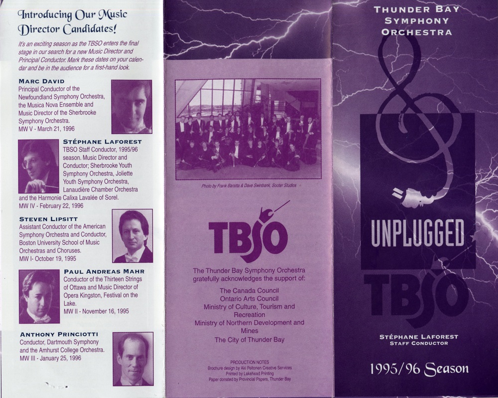 Thunder Bay Symphony Orchestra advertisement