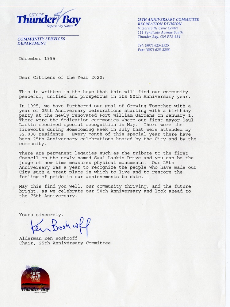 City Recreation Division Arts and Heritage Letter