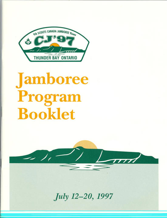 A pamphlet detailing the activities occurring during the Jamboree