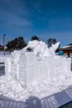 Frozen Godzilla Snow Sculpture