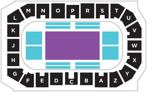 Basketball seating layout' map