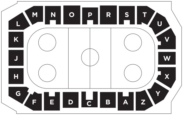 Hockey seating layout map