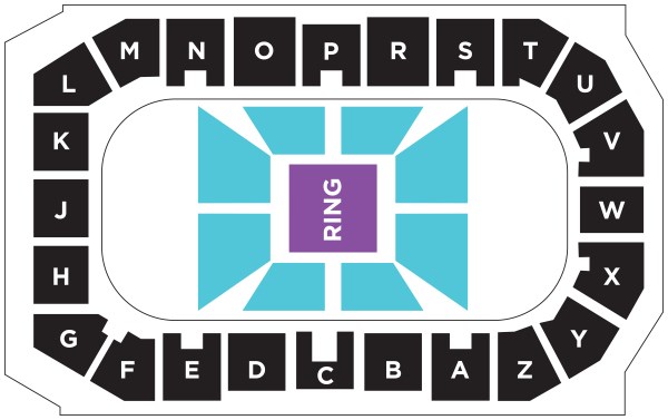 Wrestling seating layout map