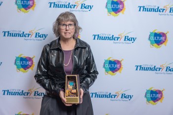 Marion Agnew with her award