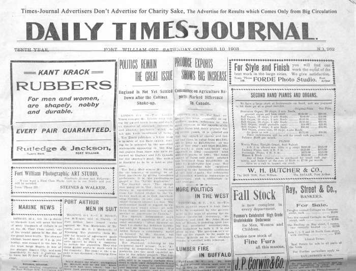 A black and white newspaper showing only the front page
