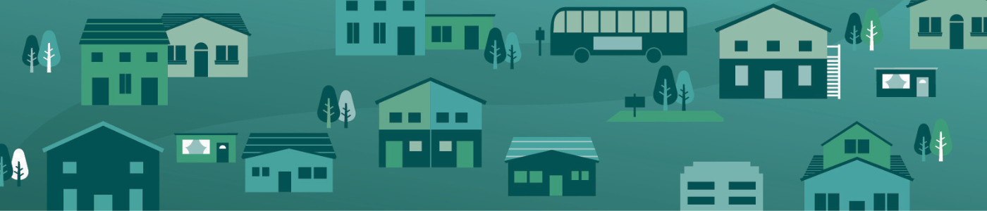 Graphic of a variety of housing types
