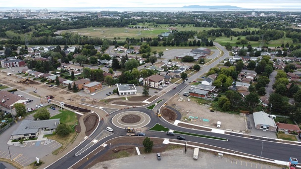 Edward Street Roundabout aerial view August 6 2021