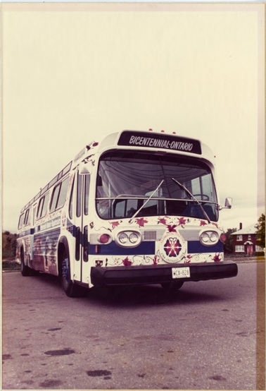 the Bicentennial Bus painted for the celebration