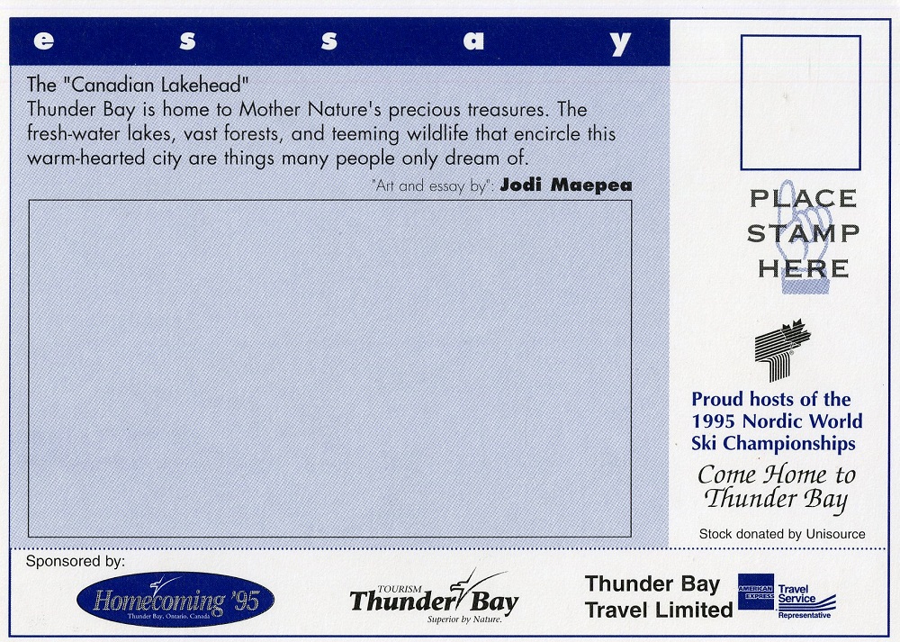 Thunder Bay blank art and essay