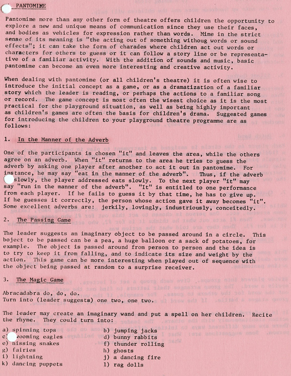 A purple paper with typed lettering