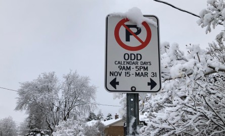 calendar parking sign