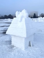 Snoopy Snow Sculpture