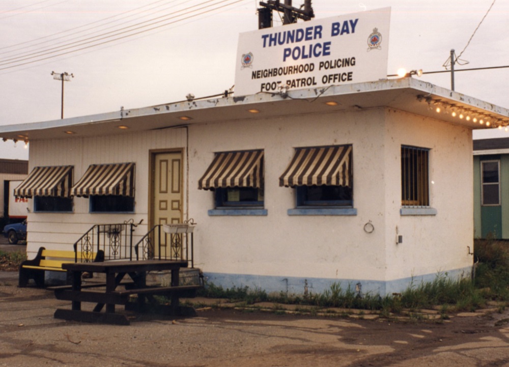 outside of the Thunder Bay Police Department