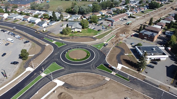 overhead Roundabout construction view - August 26