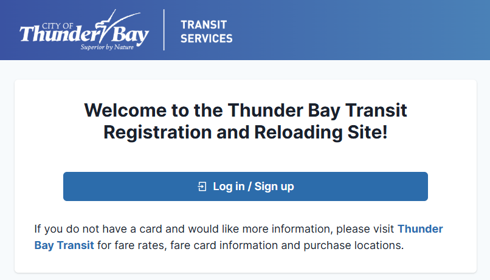 An image showing the Log in/Sign up button