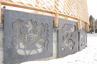 Randy Thomas Celebration Circle Panels carved from wood and metal