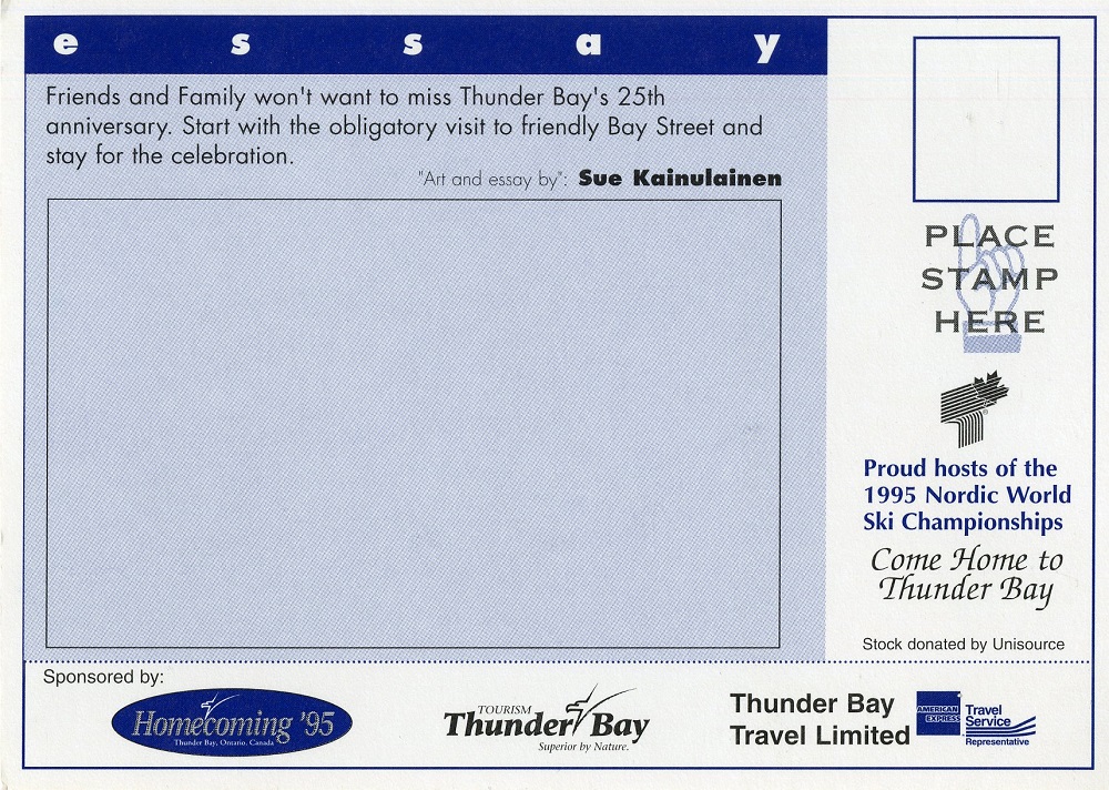 Thunder Bay blank art and essay