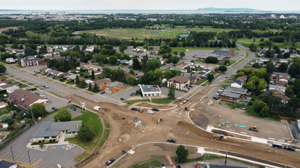 Thunder Bay Roundabout construction