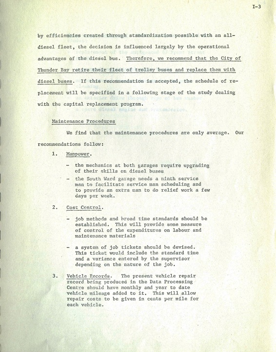 typed page two of seven regarding transit in Thunder Bay