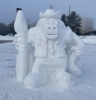 Melvin Muskrat Sculpture