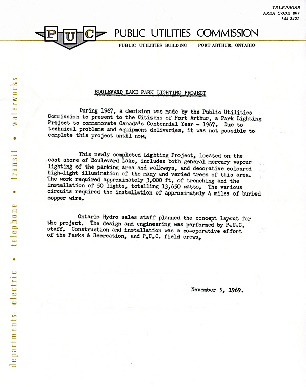 This document explains the delay in the completion of the lighting installation