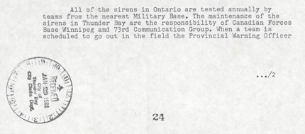 Image showing text from; TBA 5170-33 Deputy City Clerk ATTACK WARNING SIRENS- Copy