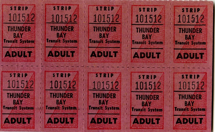 A sheet of pink tickets designated for adults
