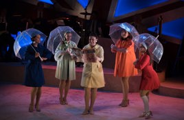 people on stage performing Shout! the mod musical