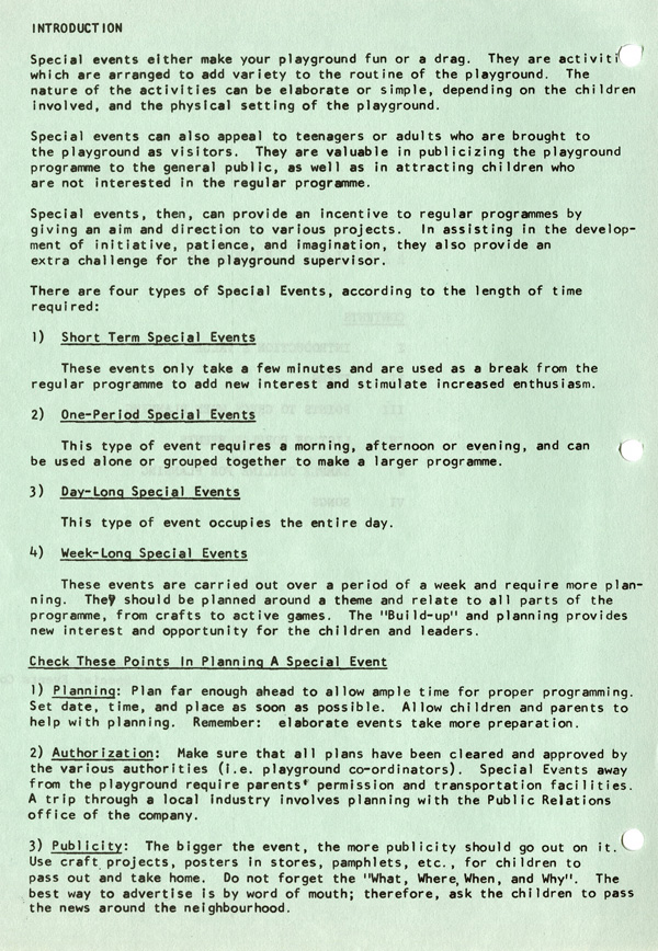 A green paper with typed wording